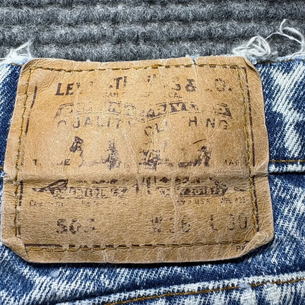 Vintage Levis 505 Acid Wash Jeans Mens 36x30 Orange Tab‎ Made in USA Denim Blue